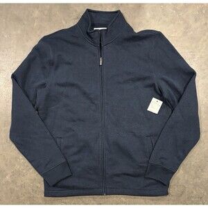 NEW Sonoma Goods For Life Blue Sweater Fleece Full Zip Mens Large